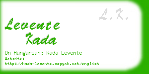 levente kada business card